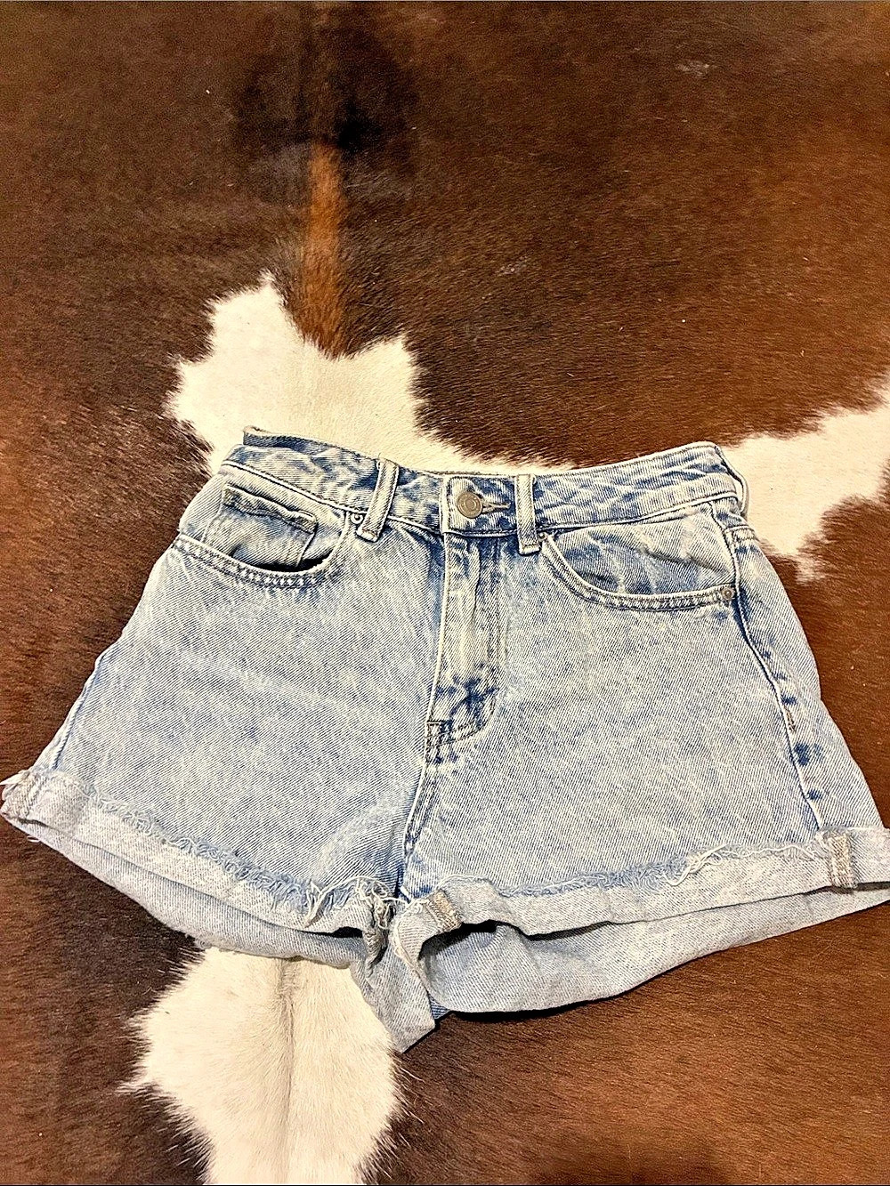 Pacsun Mom Short Denim Mom Shorts Waist 24 Blue